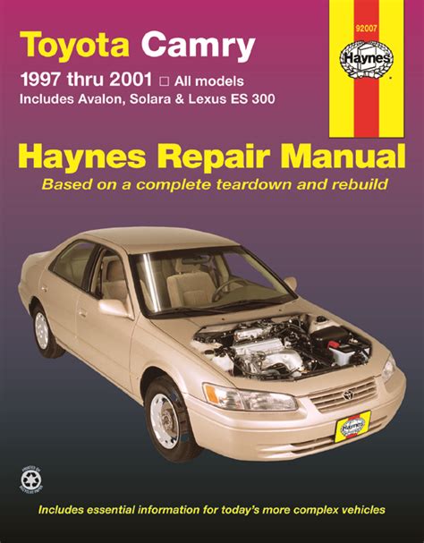 toyota camry chiltons 1997 2001 repair manual Epub